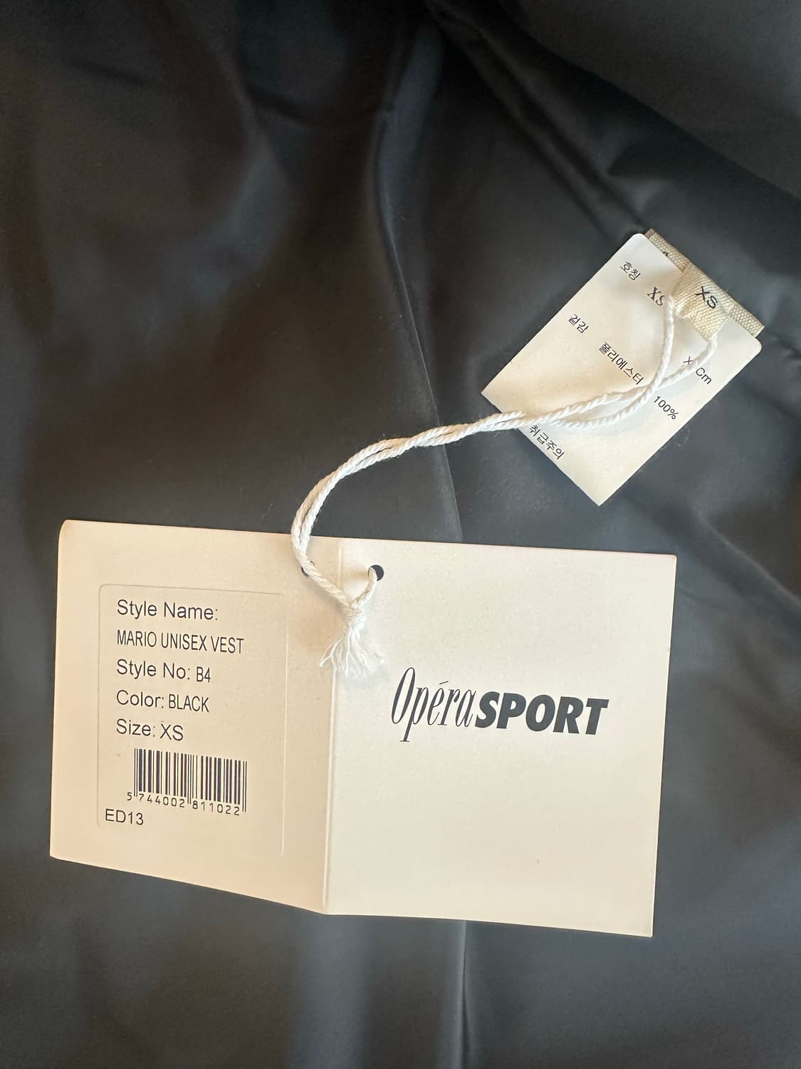 오페라 스포츠 OperaSPORT 마리오 패딩 베스트 XS 블랙 (미사용 상품이미지10