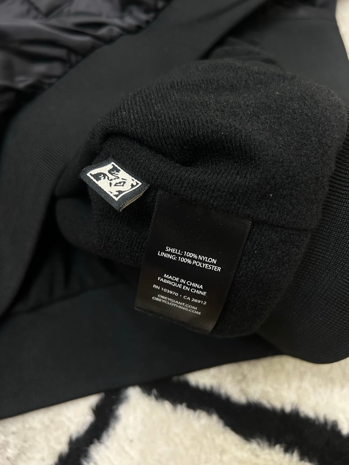 [L]OBEY 빅로고 프린팅 코치자켓/블랙 상품이미지6