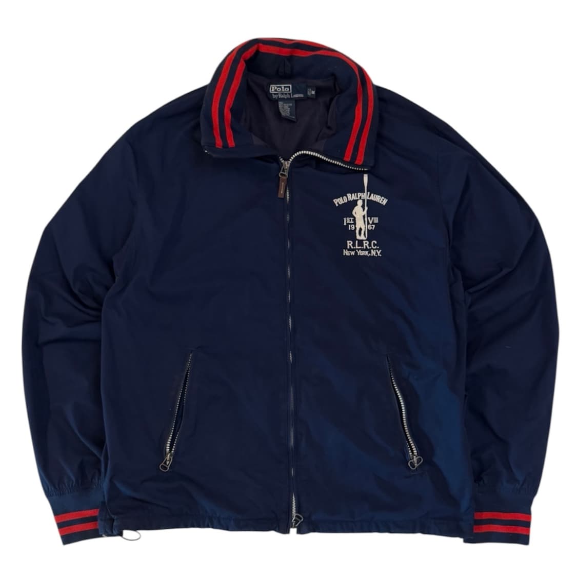 90s 폴로 랄프로렌 유니크 투웨이 폴리쉘 페리자켓 네이비 상품이미지1