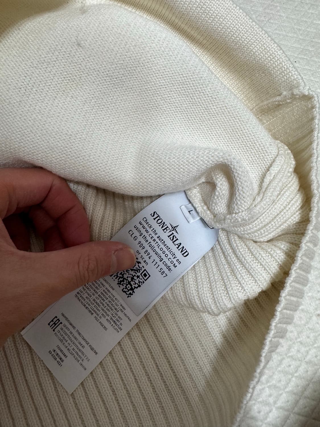 (쇼핑백 택 포함)스톤아일랜드 쉐도우프로젝트 목폴라 니트 L 상품이미지6