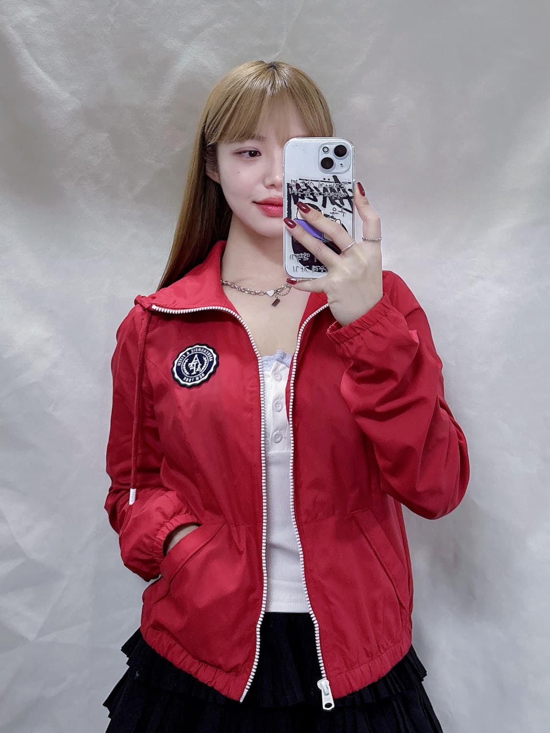 아베크롬비 레드 패치로고 바람막이  상품이미지2