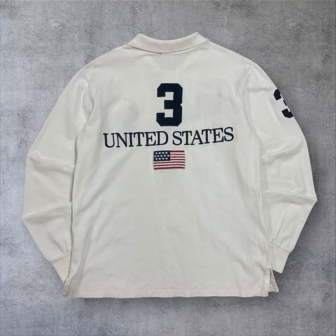 폴로 랄프로렌 USA 빅포니 로고 화이트 카라 롱 슬리브 상품이미지2