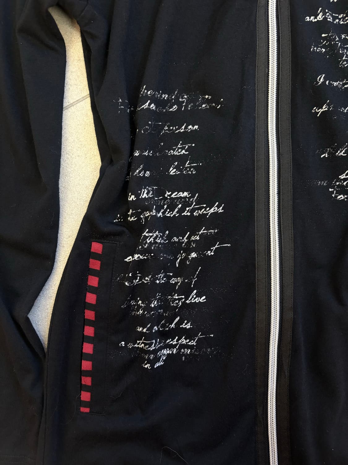 펑크 프린팅 스트라이프 후드집업 상품이미지3