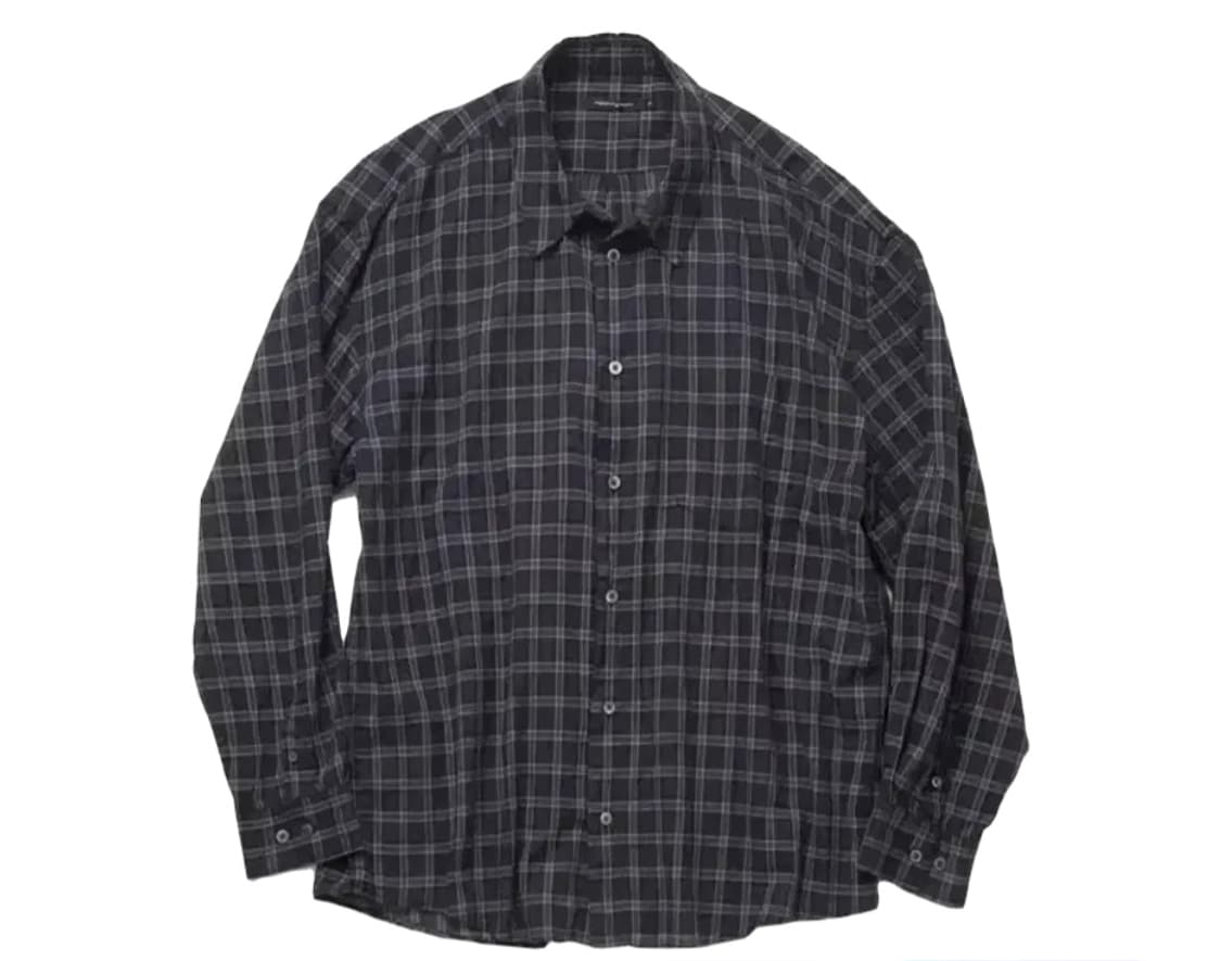 [2] 해칭룸 클래식 셔츠 타탄 체크 다크 네이비 상품이미지1