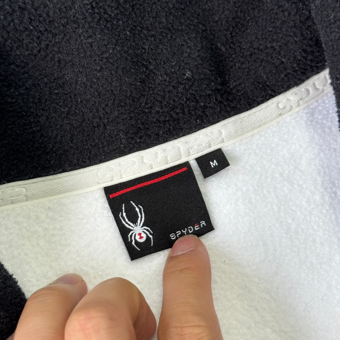 스파이더 us팀 화이트 후리스 집업 자켓 M 상품이미지6