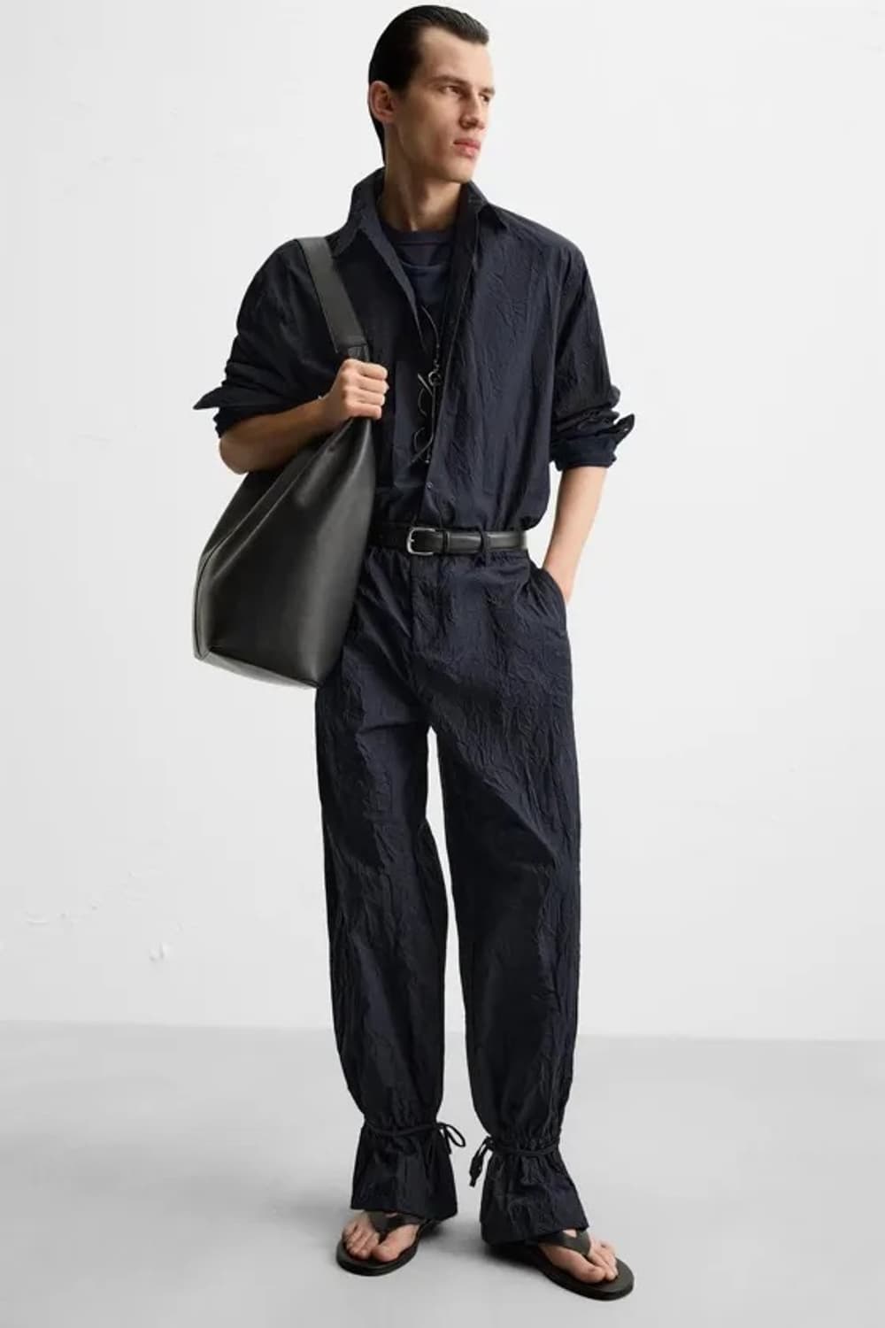 자라 주름 혼방팬츠  상품이미지6