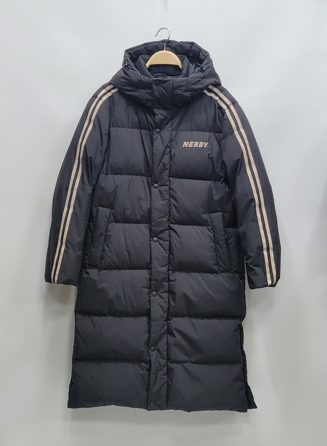 NERDY 널디 백로고 후드 다운 롱 패딩 / S
 상품이미지1