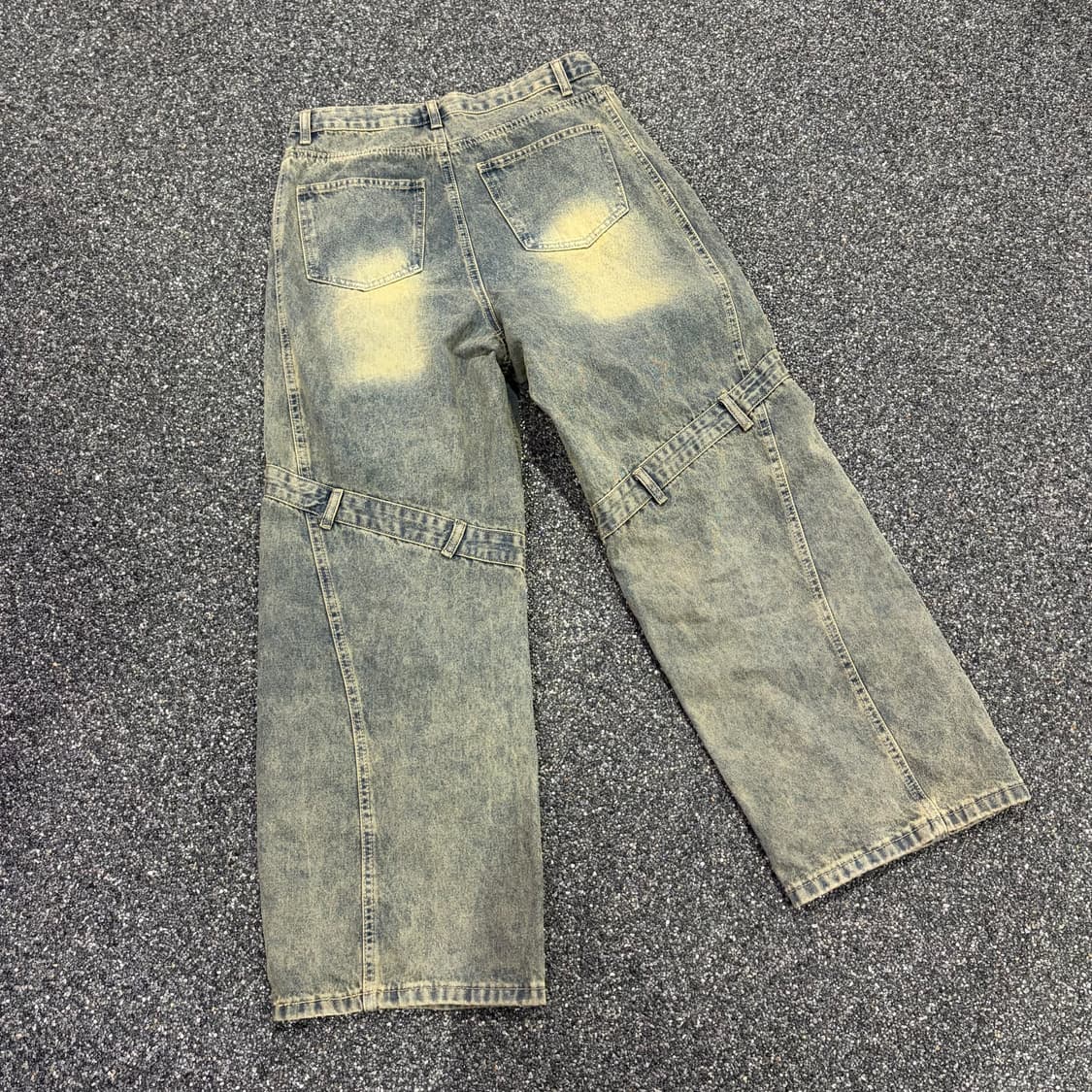 트릴리온 디테일 주름 워싱 데님팬츠 B3936 상품이미지5