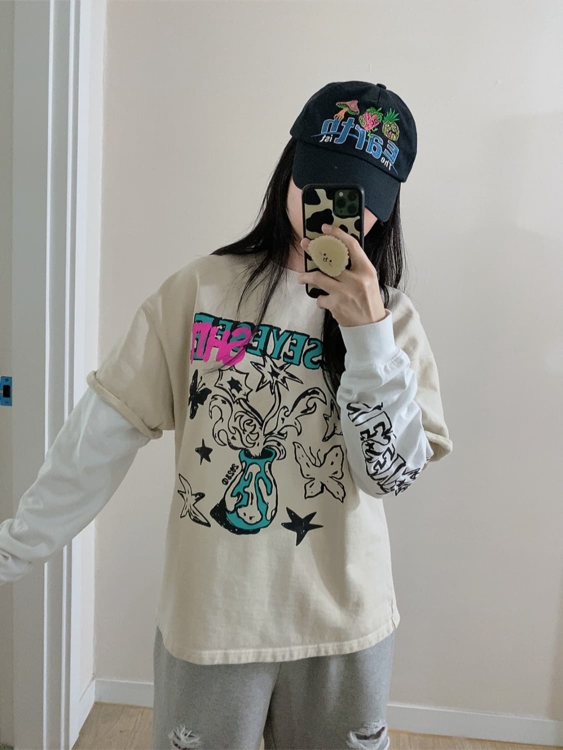 예스아이씨 레이어드 티셔츠 상품이미지2