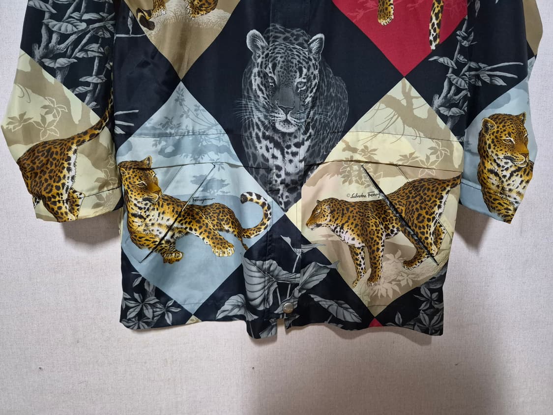 살바로토 페라가모 레오파드 프린팅셔츠/자켓 (XS) 상품이미지6