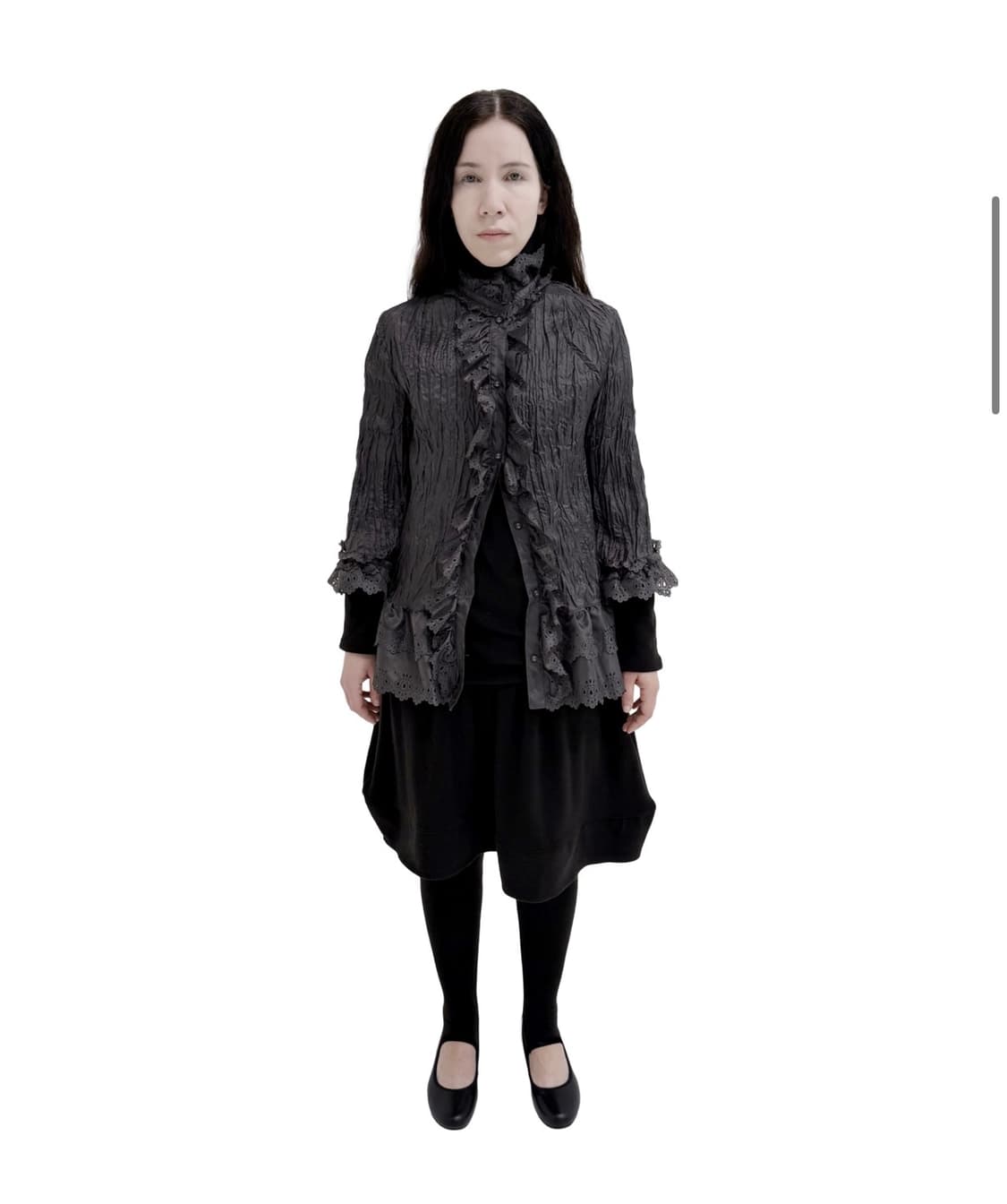 Eonts Thornel Punching Blouse - Charcoal 상품이미지2