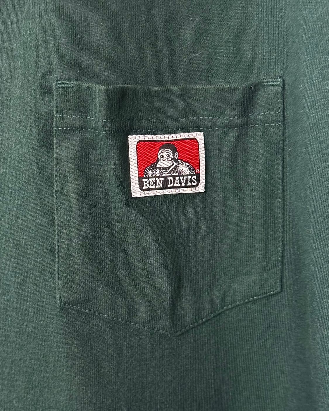 벤데이비스 초록색 그린 포켓 반팔 티셔츠 XL 105 스트릿 일본 빈티지 상품이미지4