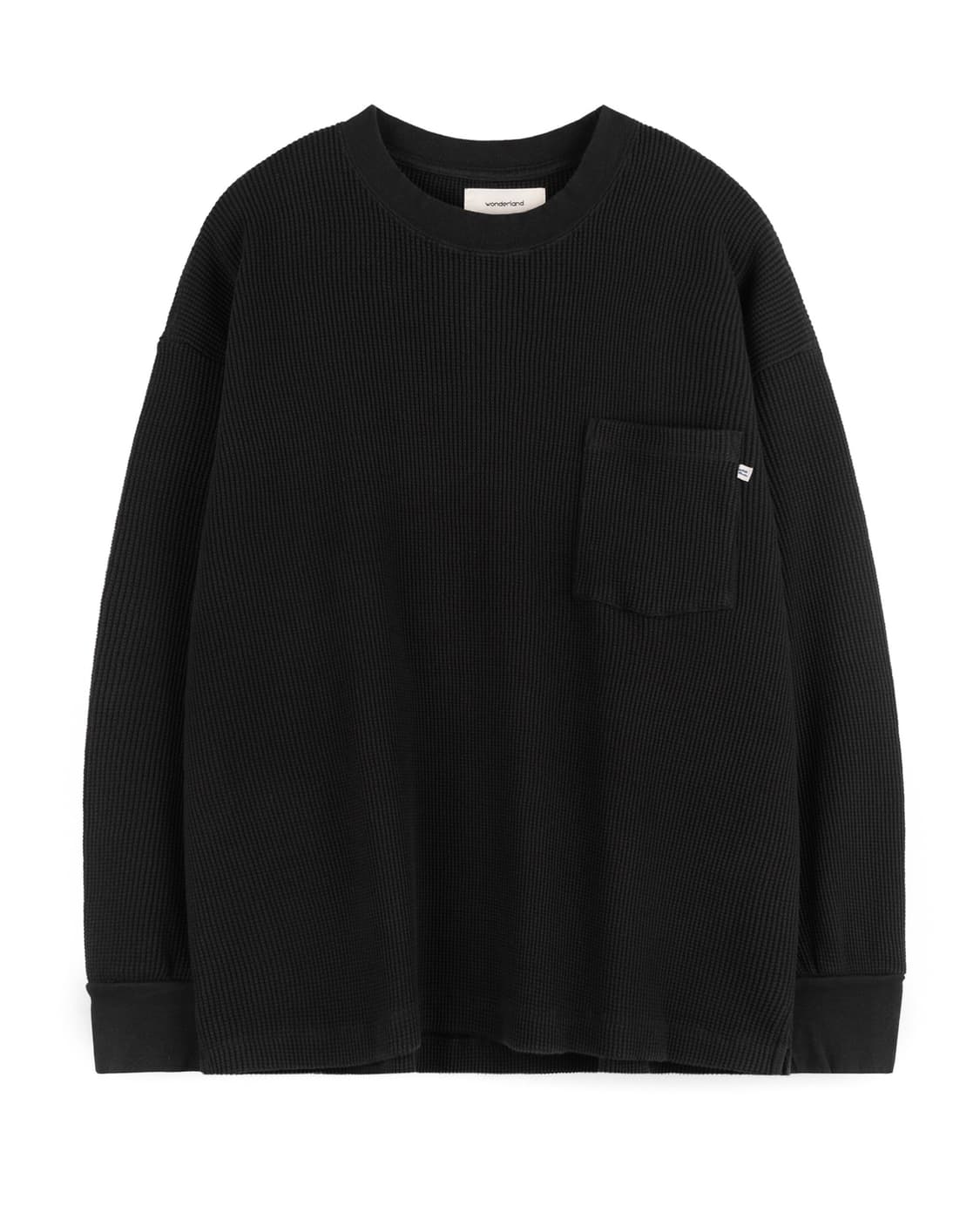 WONDERLAND원더랜드 - WAFFLE L/S (BLACK) 상품이미지1