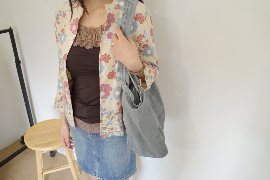 flower denim skirt 상품이미지3
