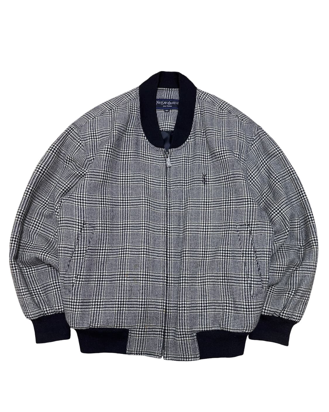 YSL 입생로랑 글렌 체크 블루종 자켓 상품이미지1