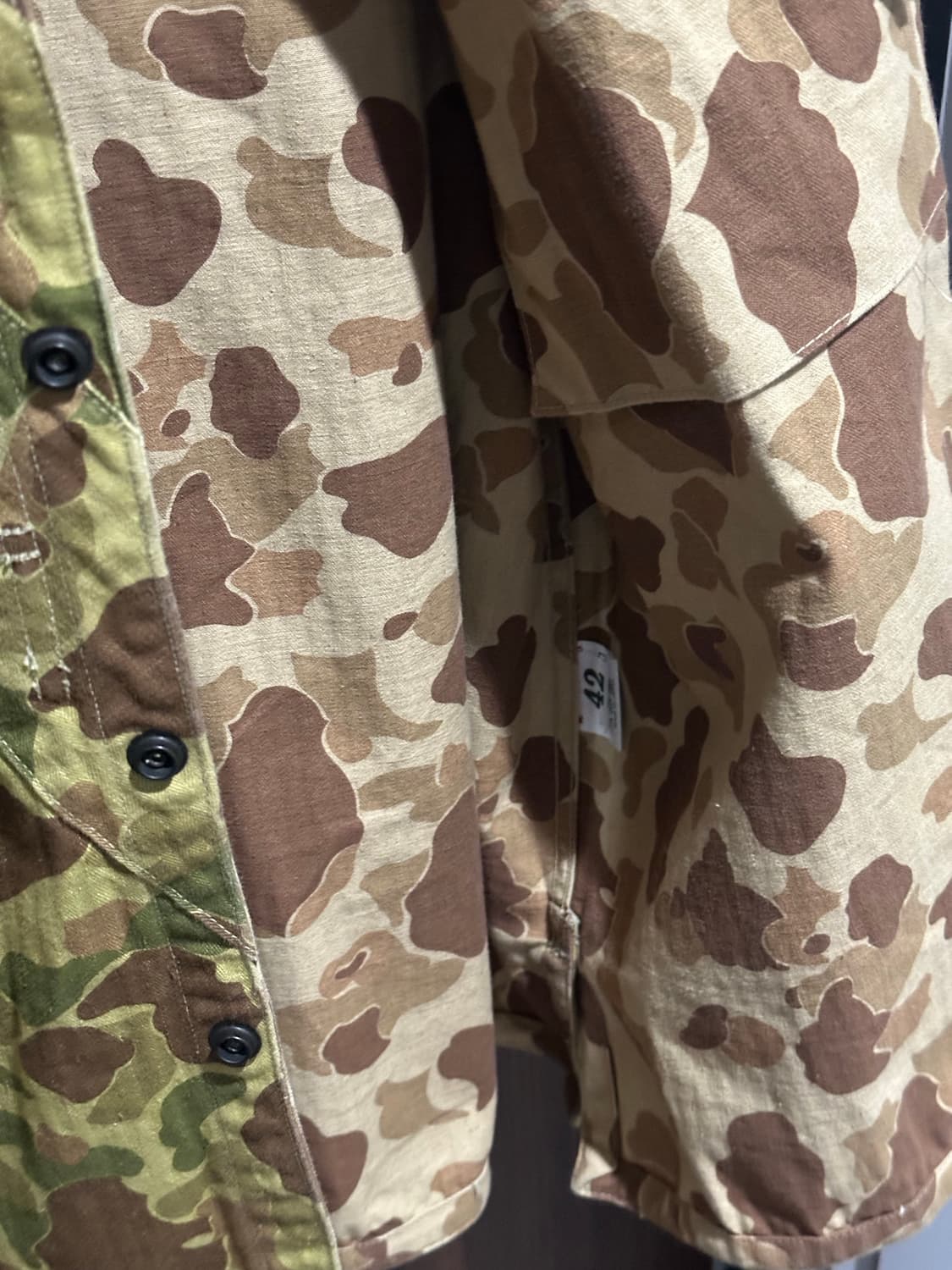 웨어하우스 USMC 덕카모 컴뱃 자켓 사이즈 42 상품이미지4