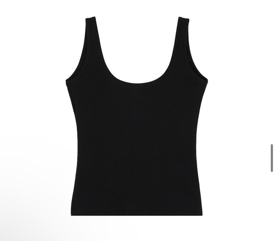 리포스) Back Slit Sleeveless T-Shirts BK M 상품이미지4