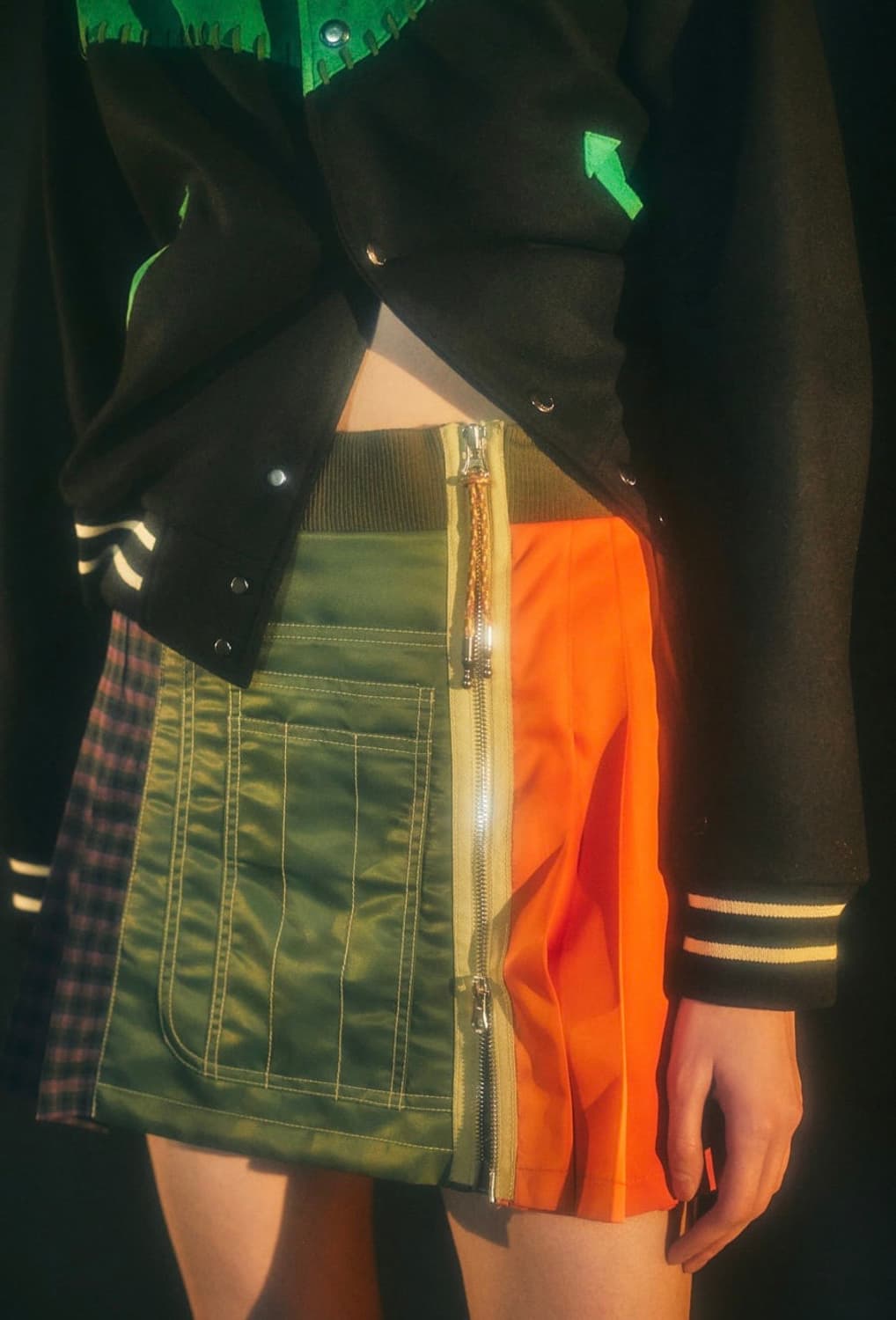 앤더슨벨 포 우먼 MA-1 마이크로 미니 스커트 상품이미지1