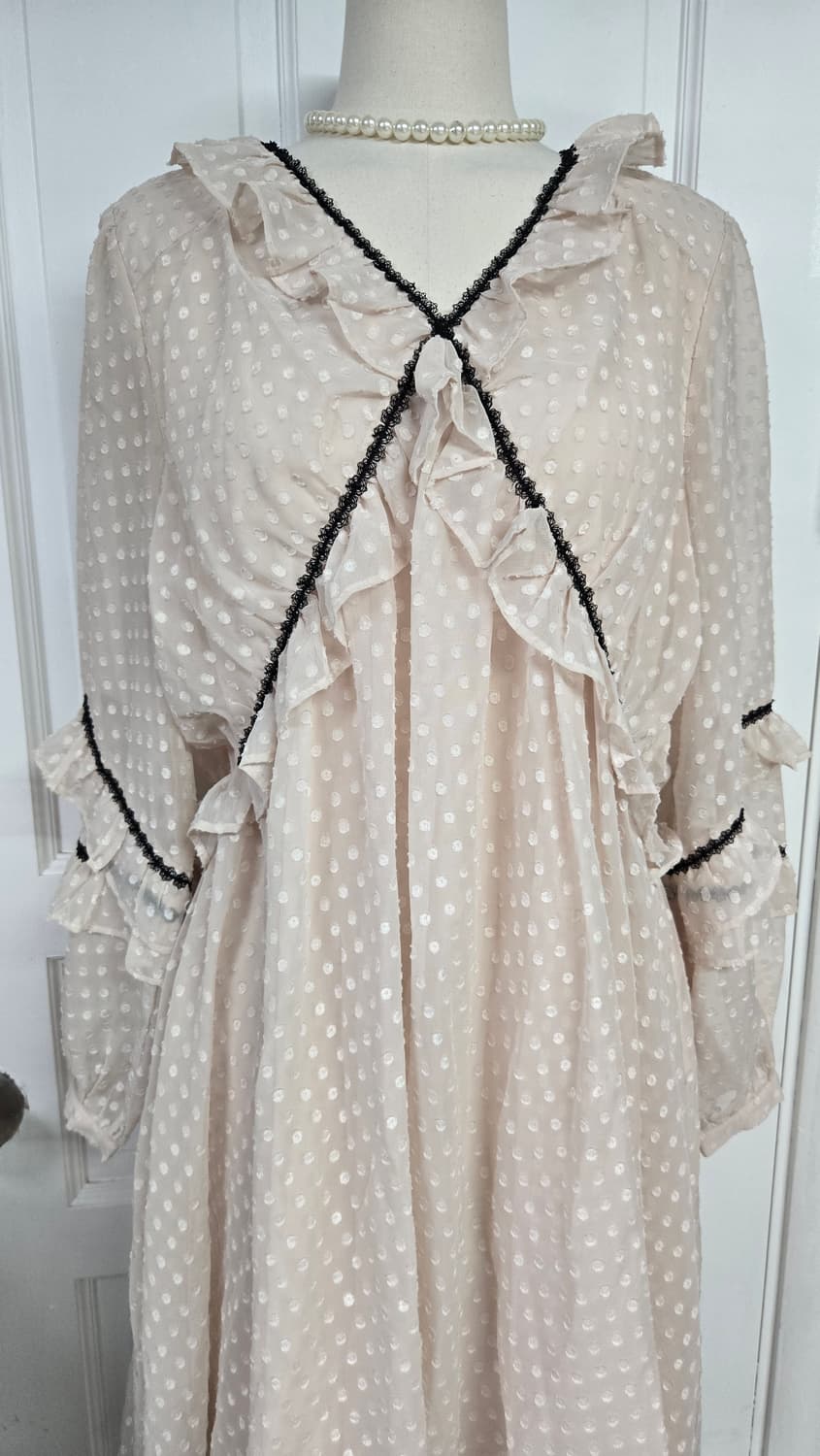 살롱드욘 쉬폰 프릴원피스 상품이미지3