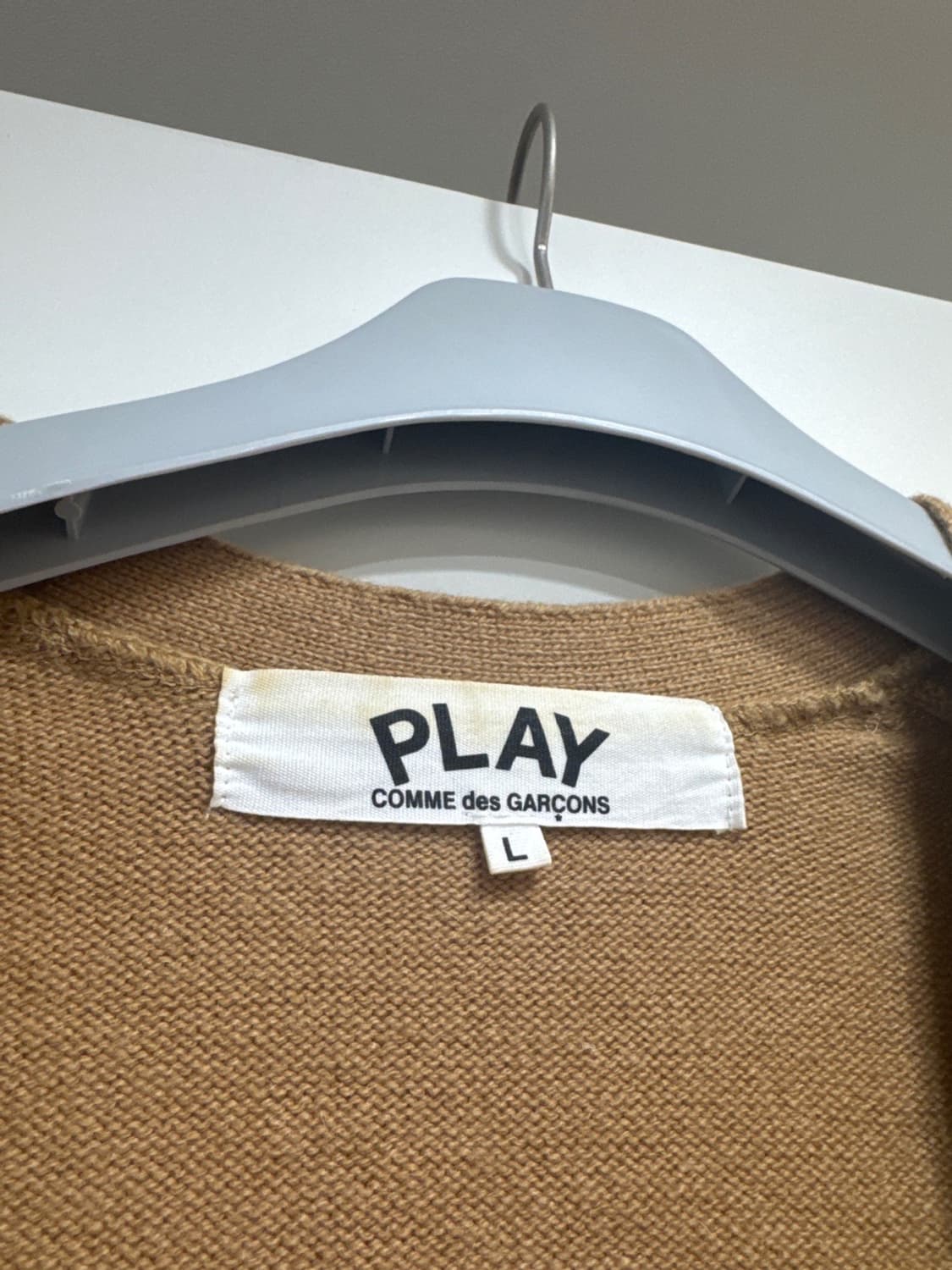 꼼데가르송 베이지 블랙와펜 가디건 상품이미지3