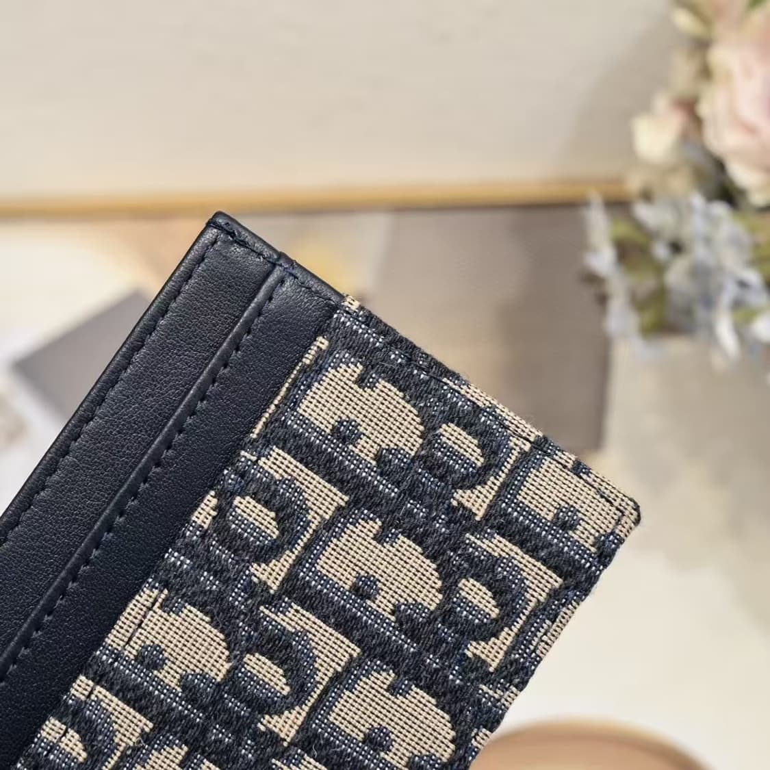 디올 30 몽테인 5 슬롯 카드 홀더 블루 디올 오블리크 자카드 상품이미지4