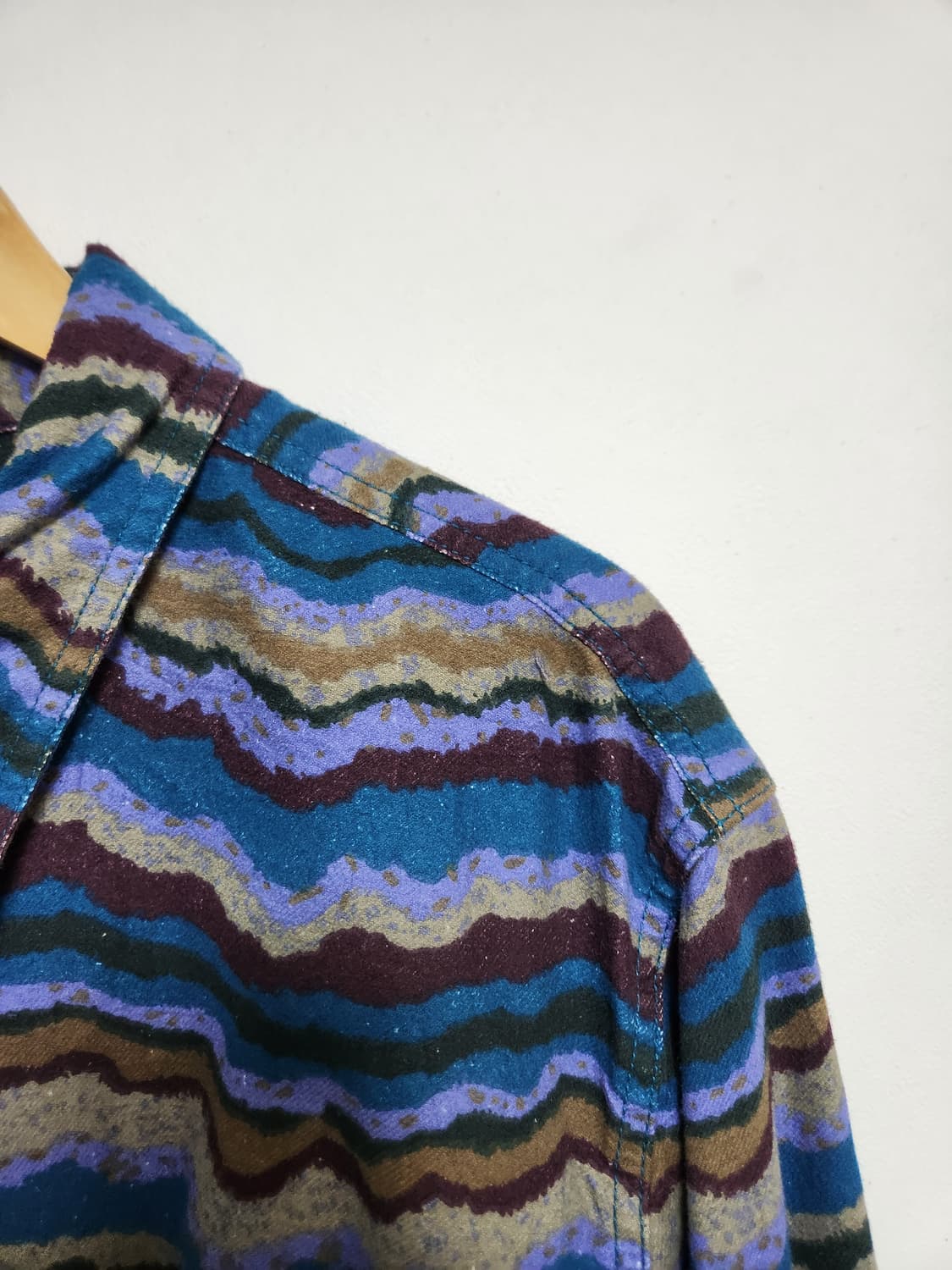 아메리칸빈티지USA 물결 패턴 셔츠 L - S207 상품이미지3