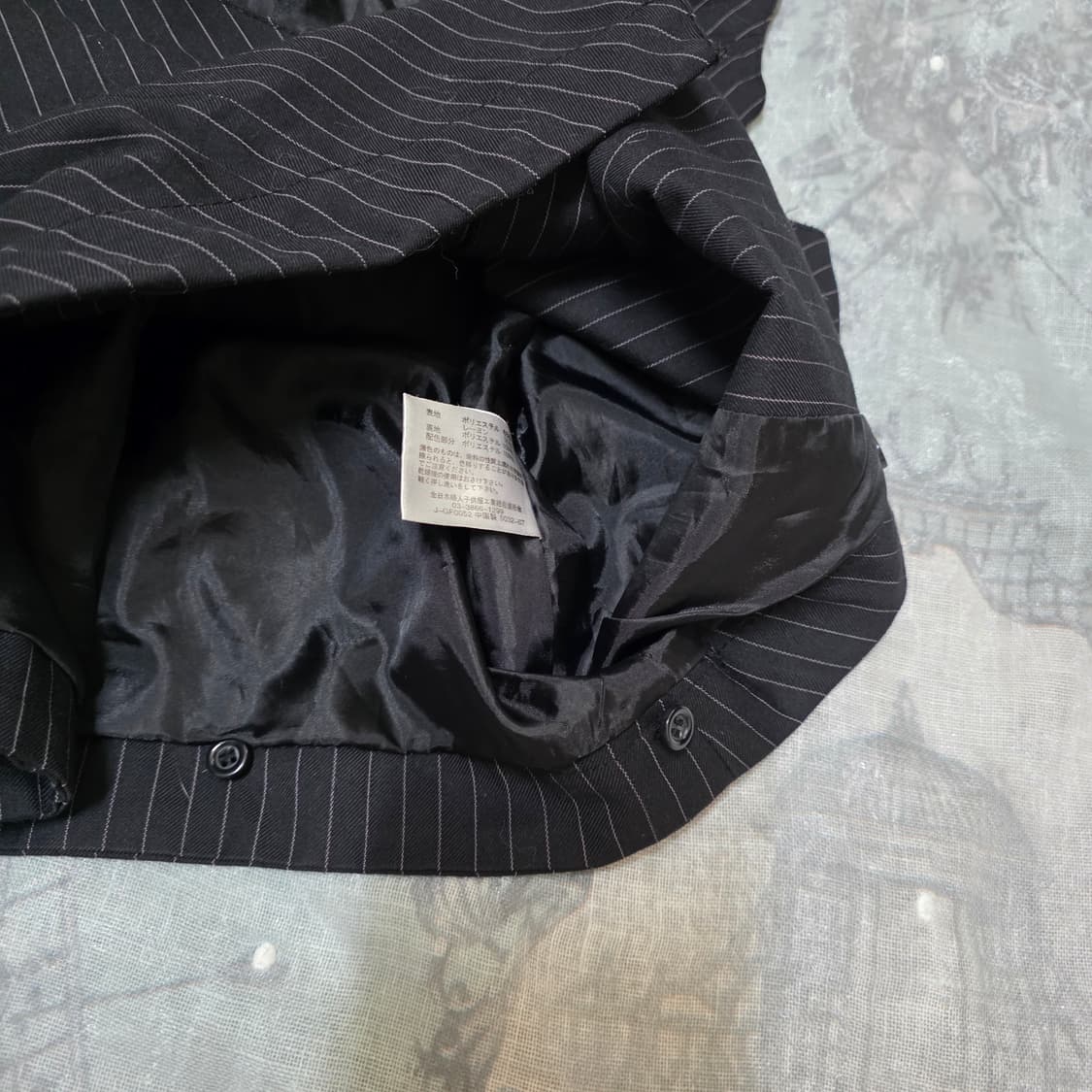 빈티지 블랙 공겜여주 스트라이프 펑크 자켓 y2k 갸루 긱시크 상품이미지3