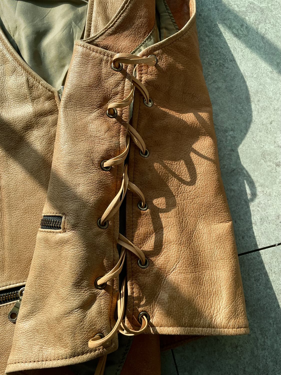 할리데이비슨 빅로고 웨스턴 레더 베스트 상품이미지6