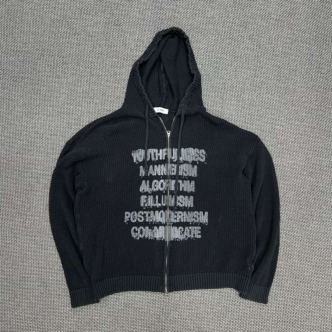 필루미네이트 메쉬 니트 집업 상품이미지1