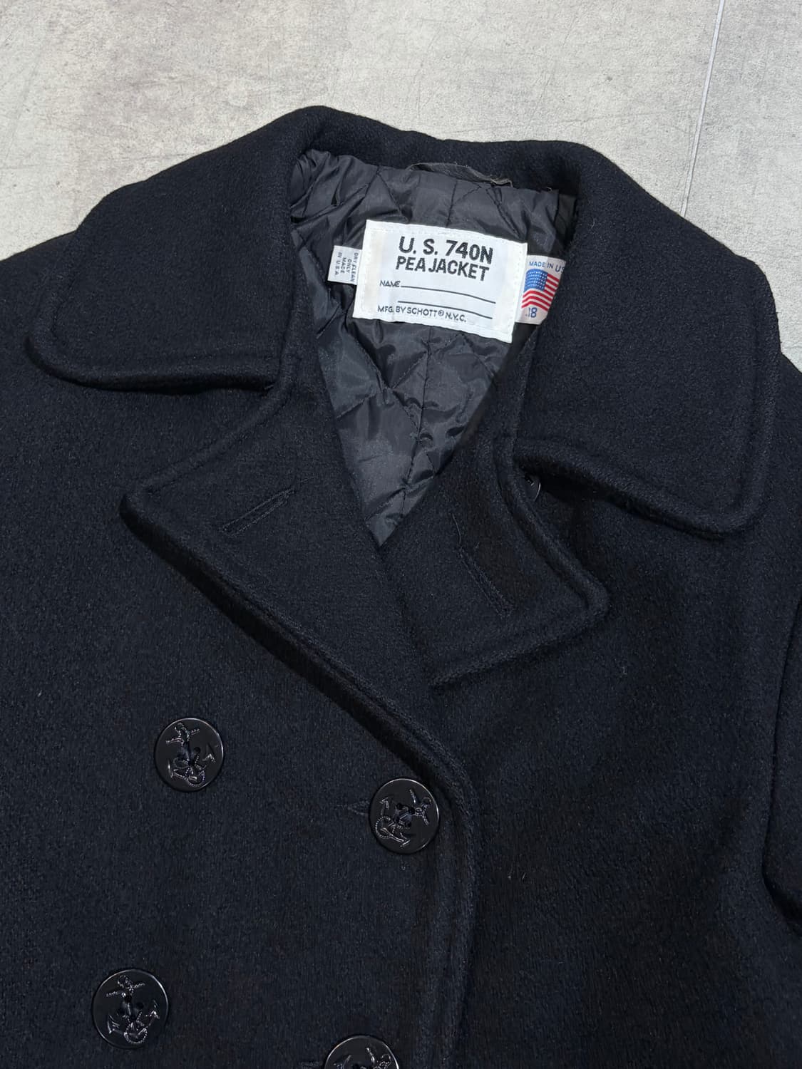 쇼트 헤비울 피코트 상품이미지3