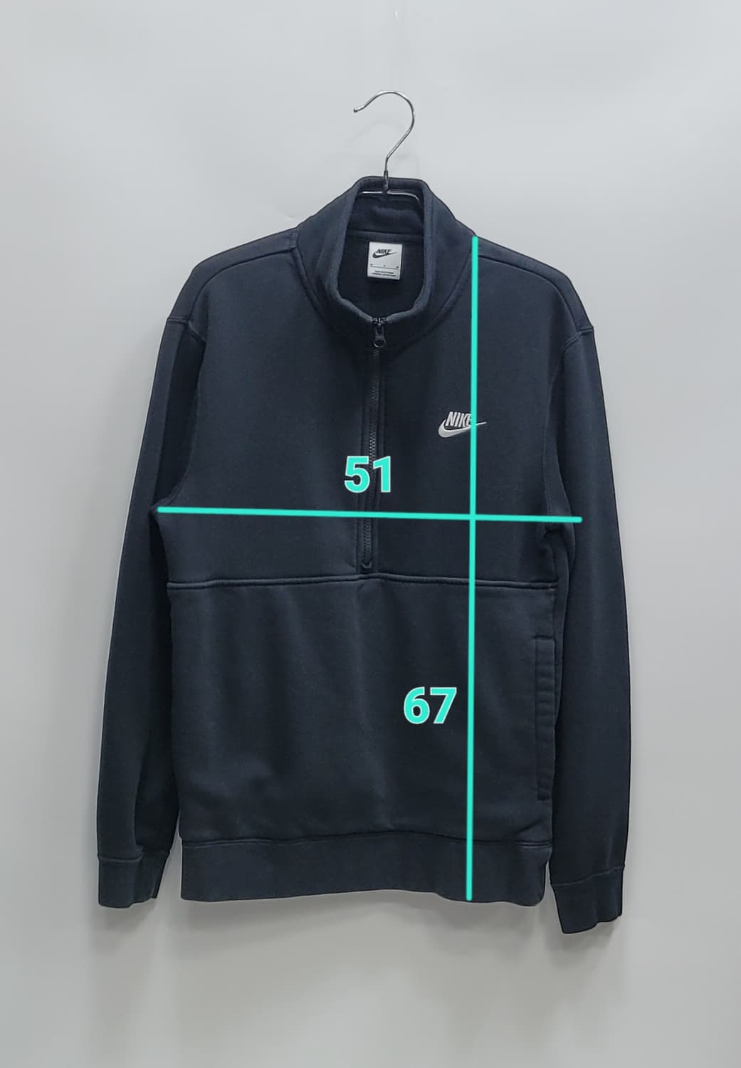 NIKE 22FW 클럽 브러시드 백 하프집업 풀오버 / 남 M 블랙
 상품이미지10