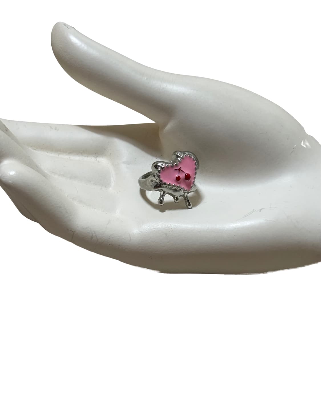 Vtg cherry heart ring 상품이미지1