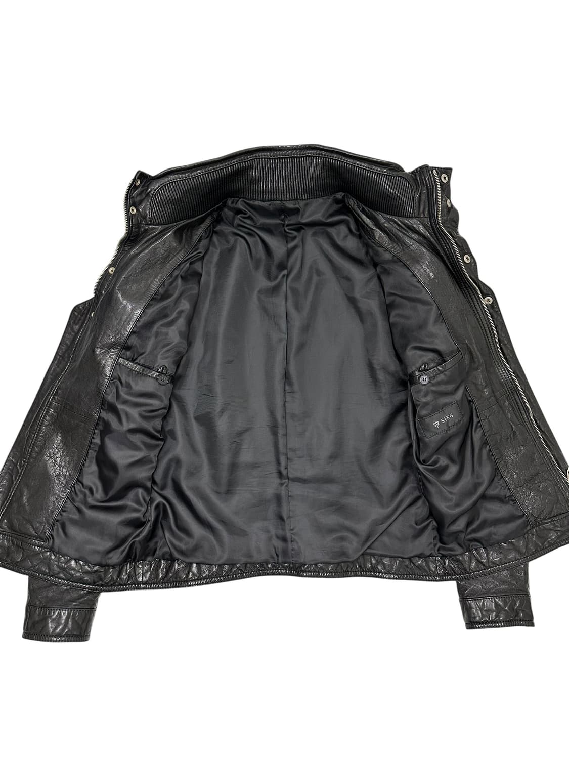 지이크 양가죽 레더 자켓 상품이미지4