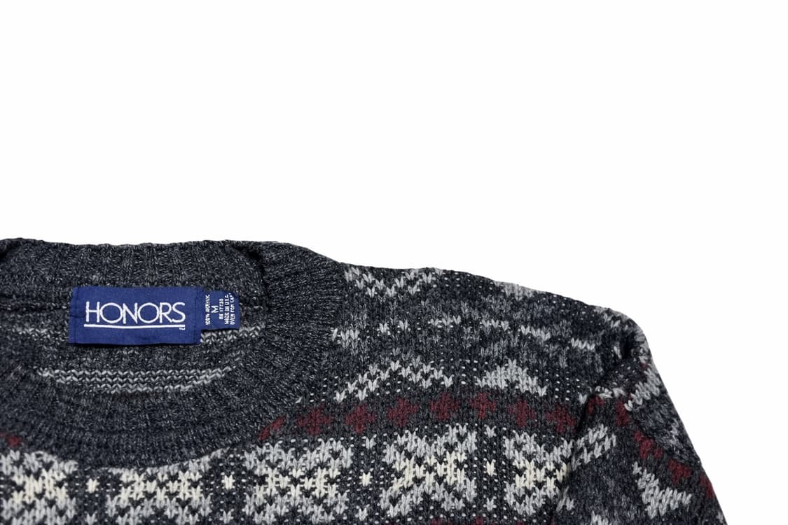 USA 90s 미국빈티지 아메카지 페어아일 노르딕 보헤미안 니트 스웨터 상품이미지4