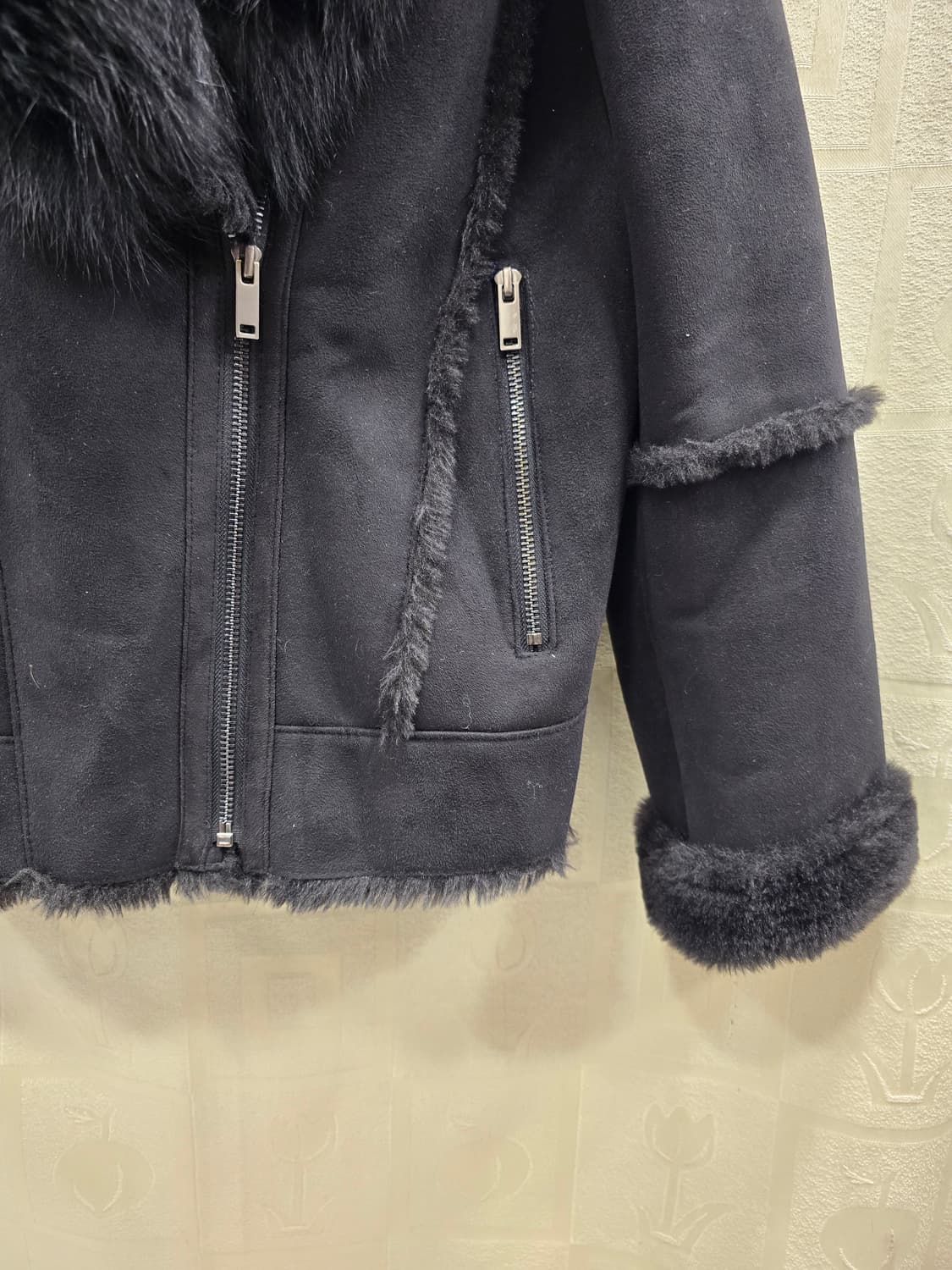 숲 Soup 블랙 퍼 무스탕 자켓 55 상품이미지3