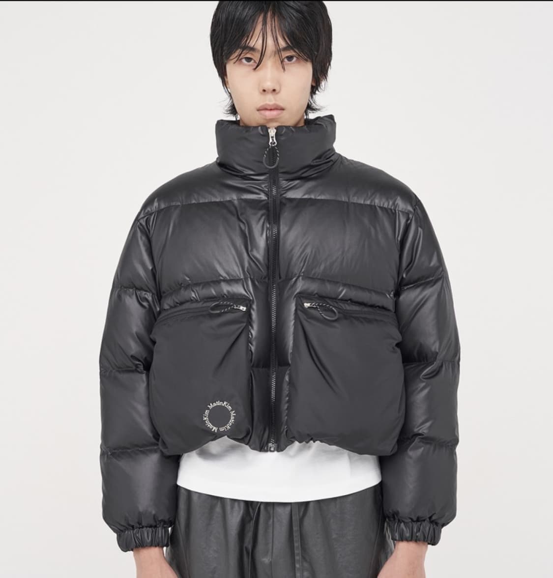 마뗑킴 빅포켓 크롭 패딩 블랙 상품이미지1