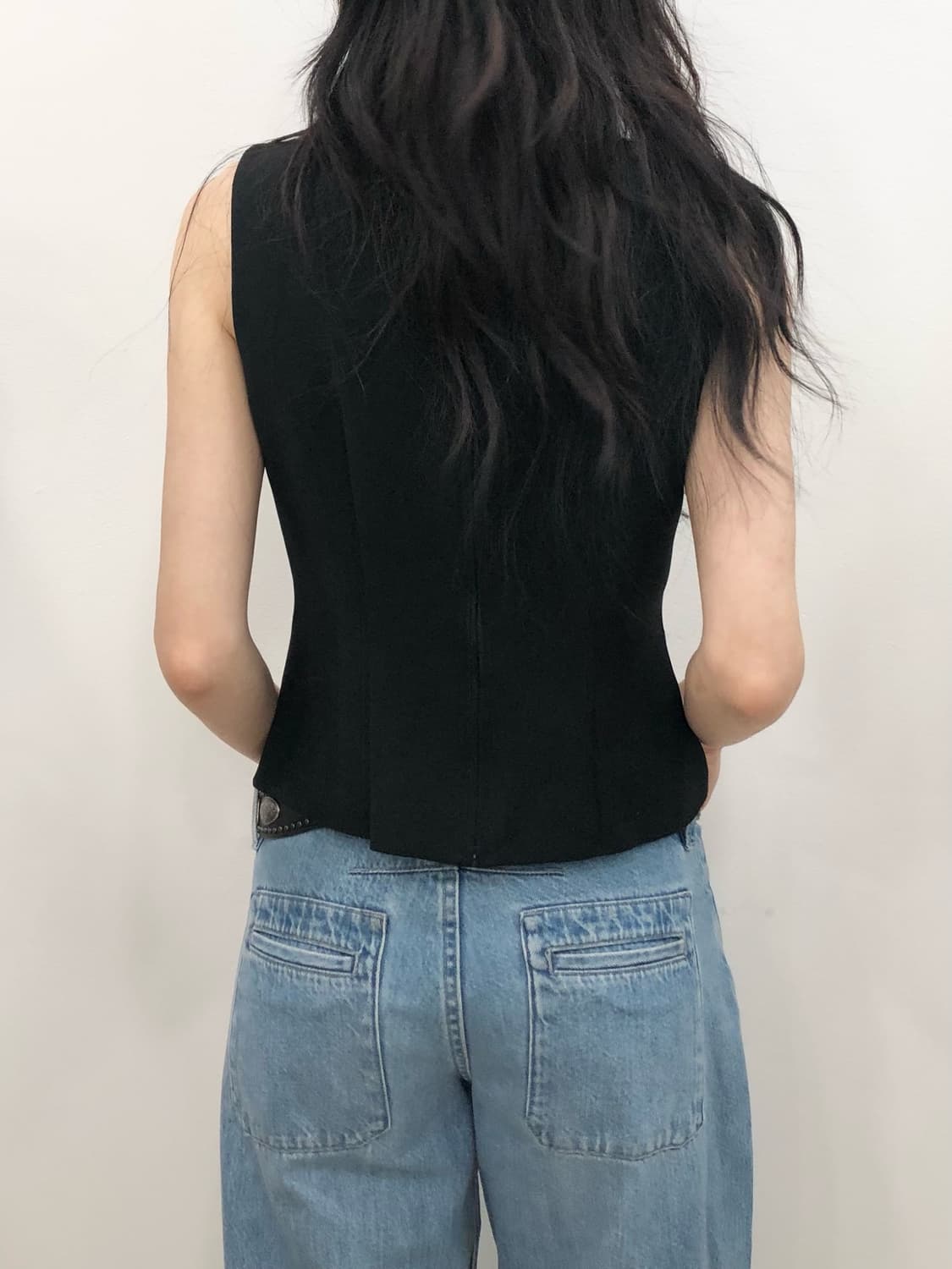 Black&white chic vest 상품이미지3