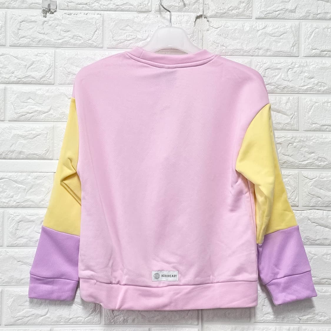 아디다스 키즈 컬러블록 맨투맨 130 새상품 상품이미지4