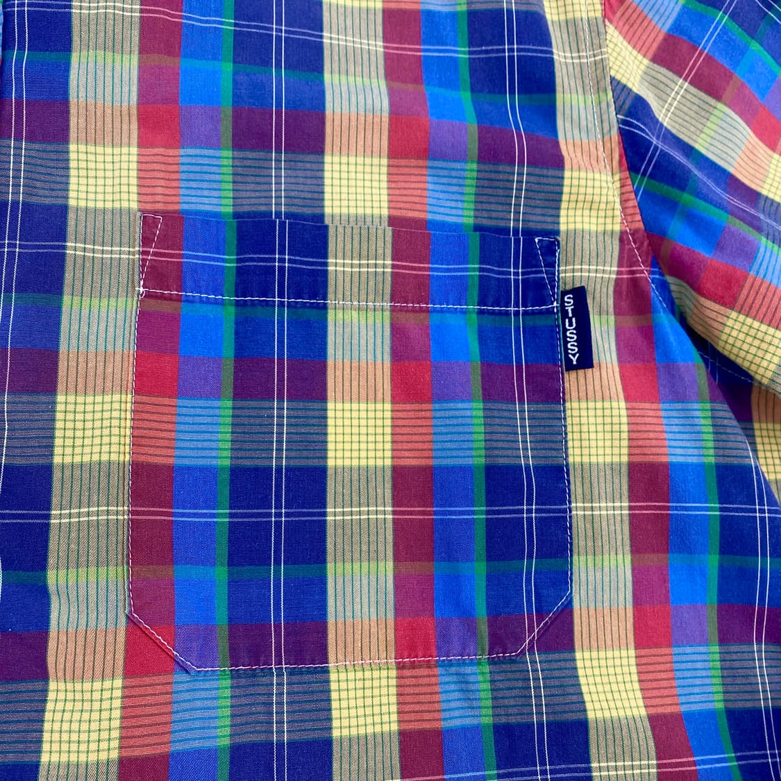 90s 스투시 포켓 체크 하프 셔츠 (103) 상품이미지6