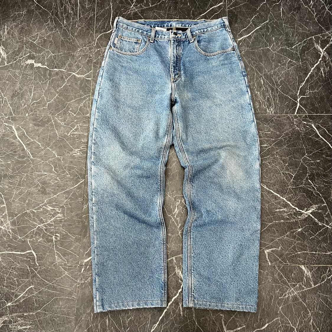 칼하트 B155 연청 데님 기모 팬츠 상품이미지4