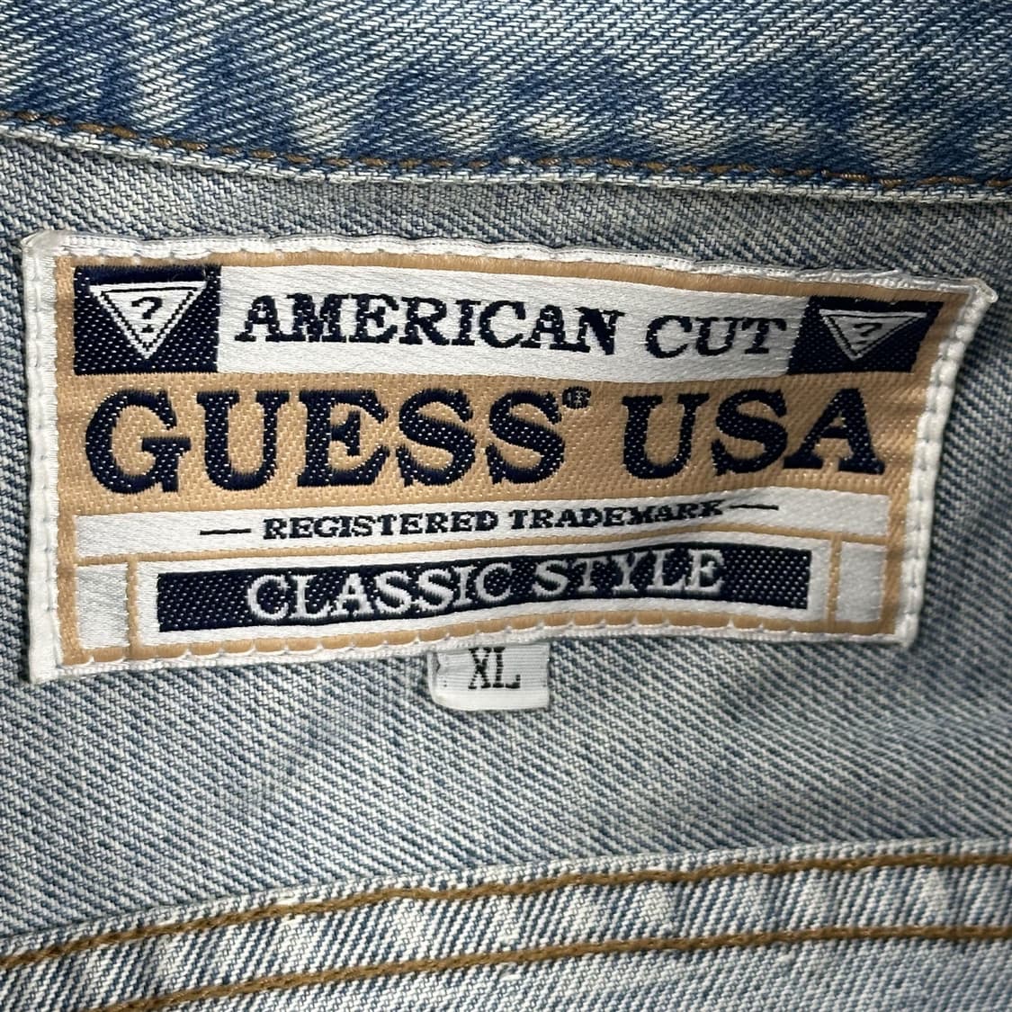 90s 게스 USA 빈티지 오버핏 데님 트러커자켓 XL 상품이미지6