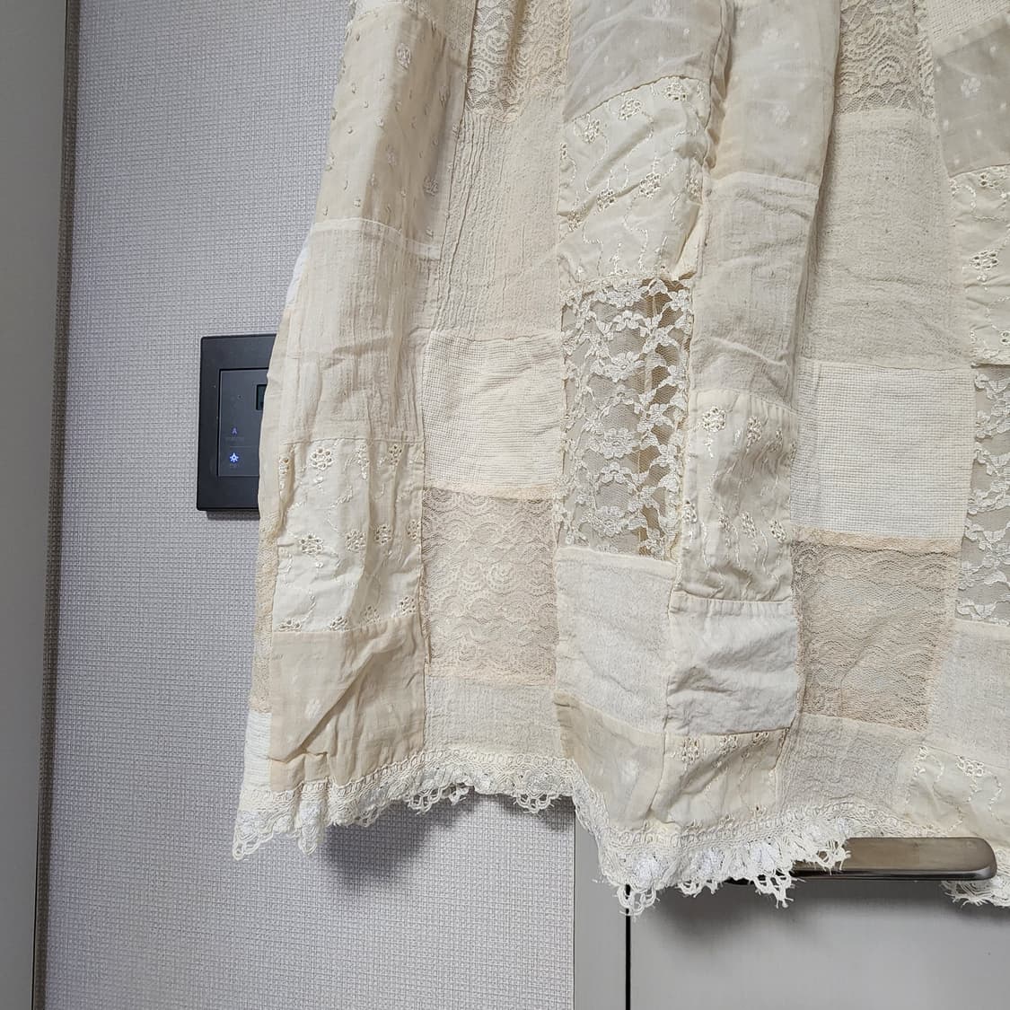 빈티지 모리걸 페어리 패치워크 대장급 레이스 클로버 단추 원피스 상품이미지4