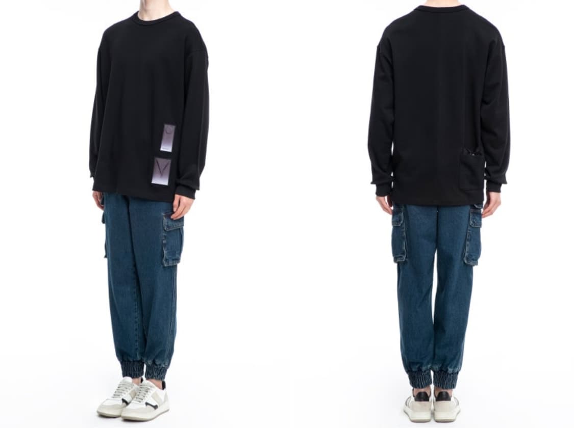 (100) 지오송지오 송지오 옴므 블랙 긴팔 티셔츠 맨투맨 상품이미지1