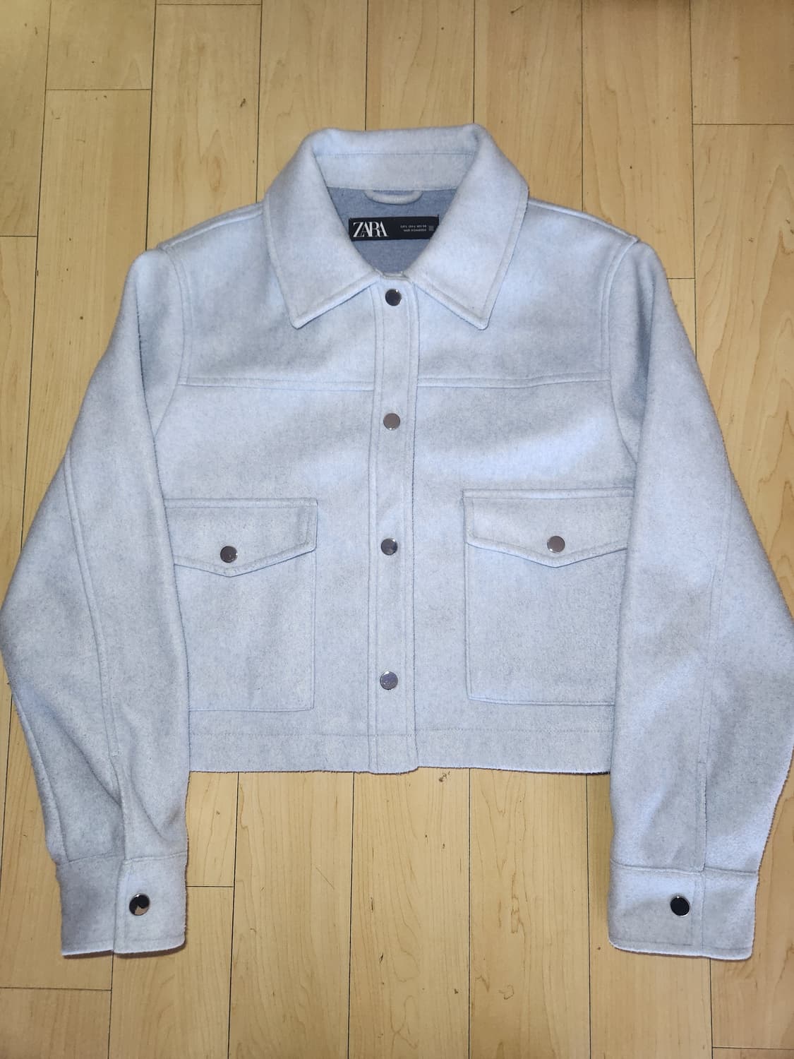 자라 크롭 자켓 라이트블루 L 상품이미지1