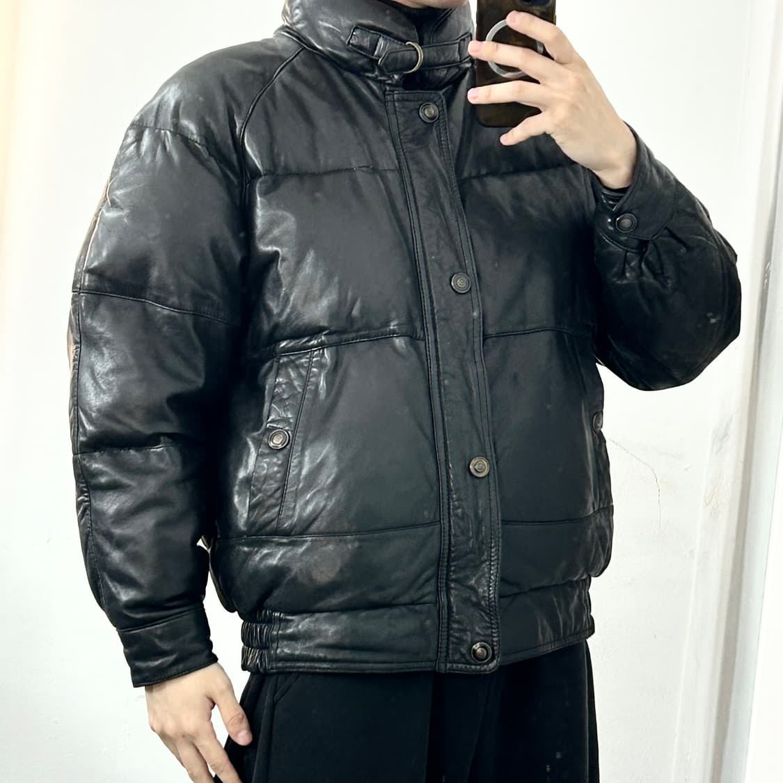 Cencini 양가죽 덕다운 푸퍼 패딩 상품이미지2