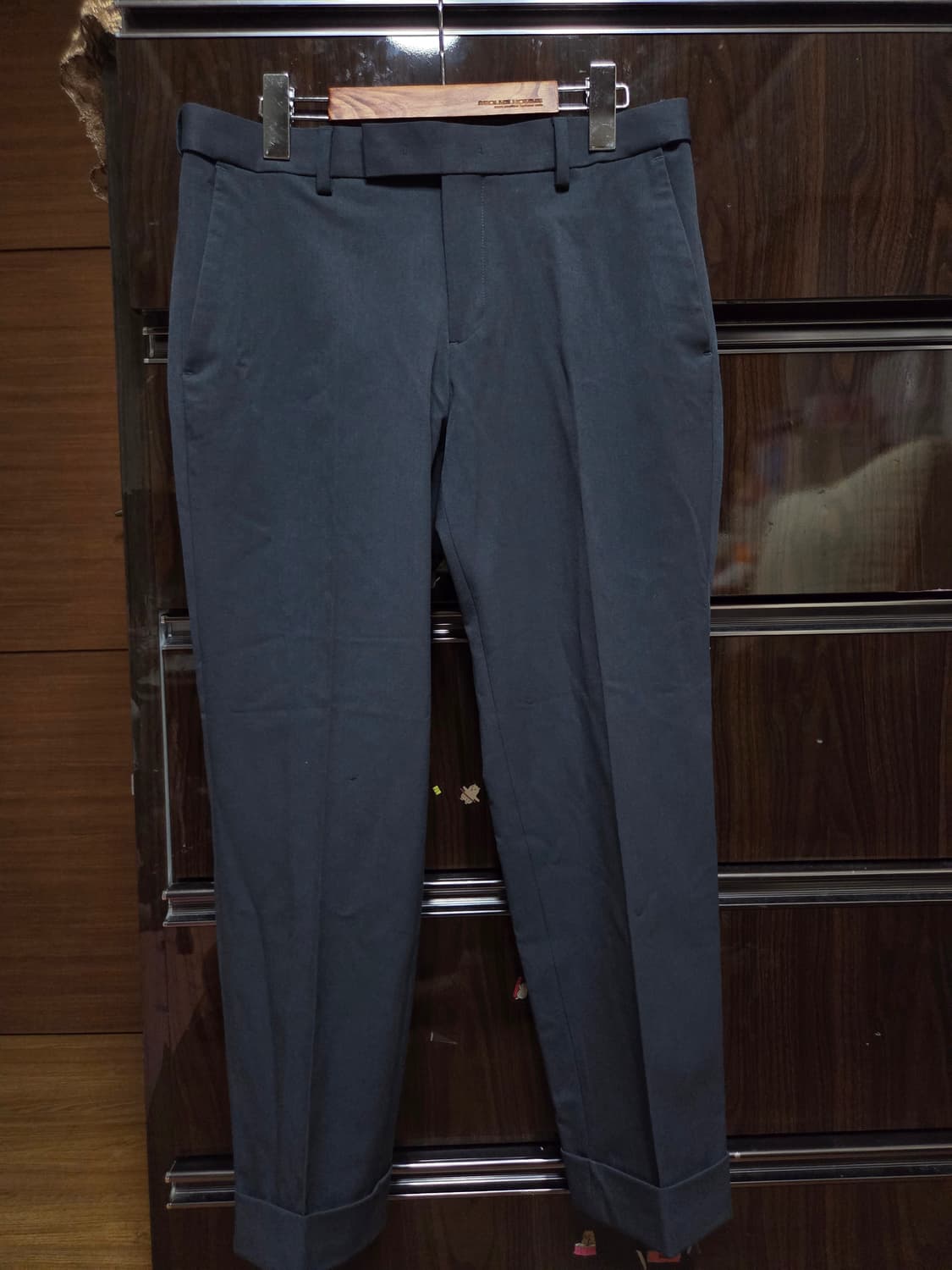 무신사 스탠다드 턴업 크롭 블루 그레이 31 상품이미지2