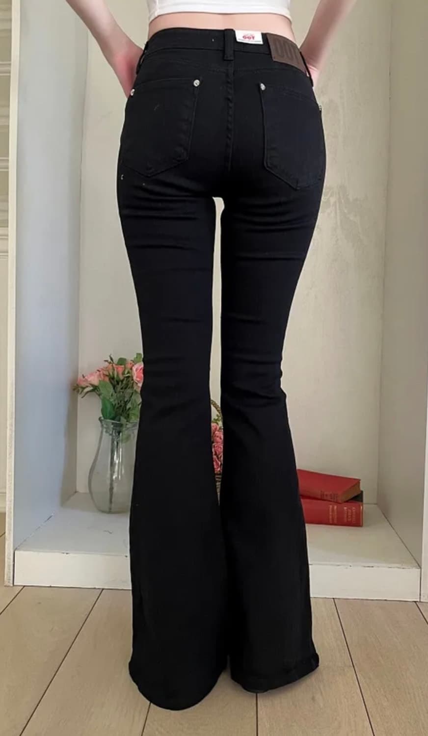 OOTJ 로우라이즈 부츠컷 팬츠 블랙 상품이미지3