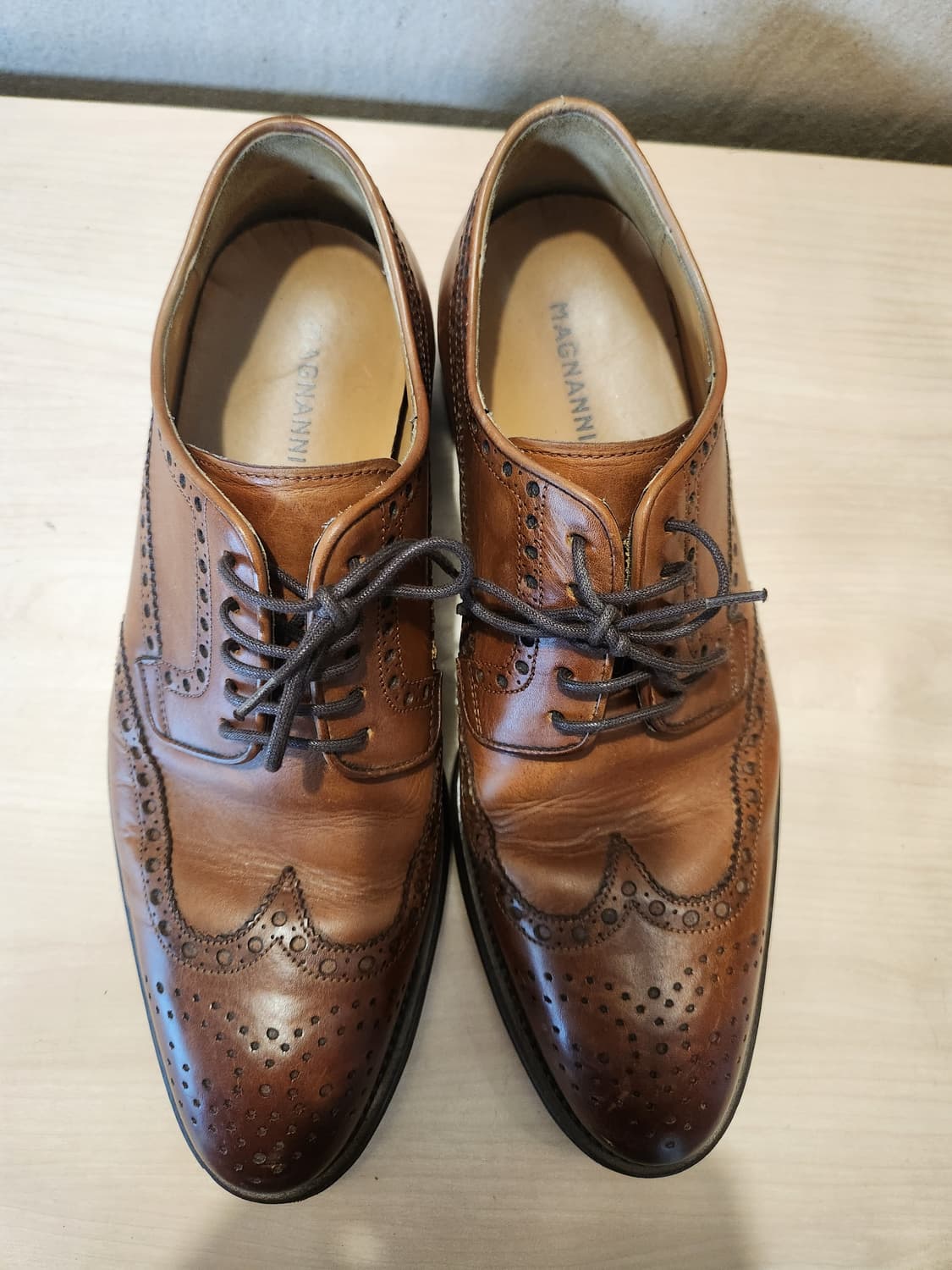 마그나니 브라운 윙팁 구두 👞 (7사이즈, Made in Spain) 상품이미지4