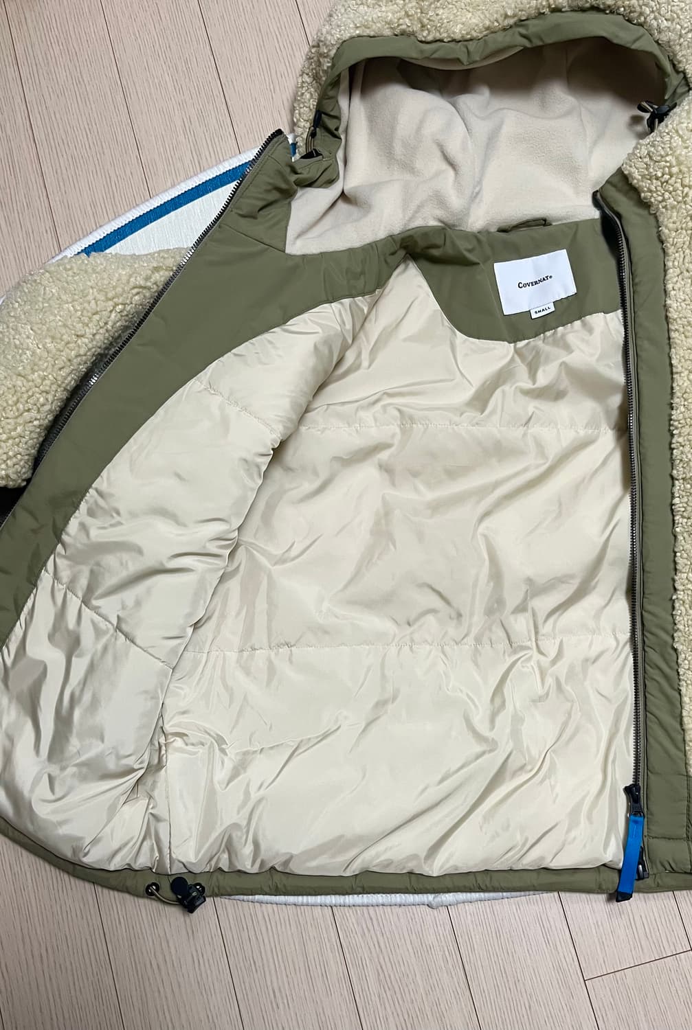 커버낫 예티 플리스 웜업 자켓 아이보리 상품이미지2