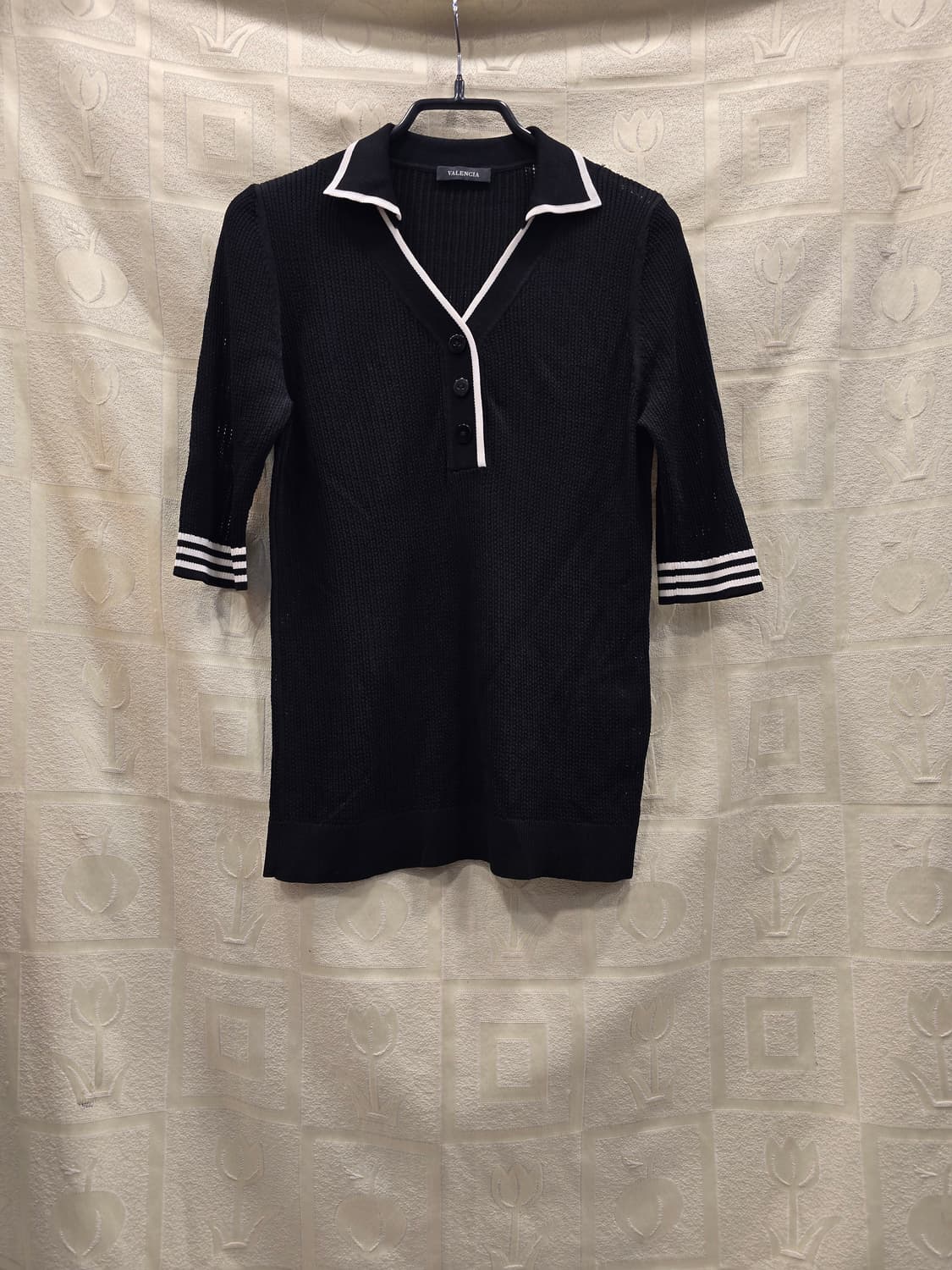 새상품) 발렌시아 니트 카라티 반팔티 S(55) 상품이미지1